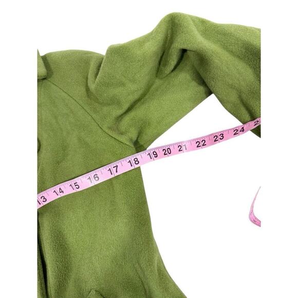 Vintage Talbots Pea Coat Womans Green 100% Wool Double Breast 4 Petite - Picture 5 of 6